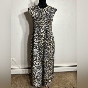 Ganni long dress short sleeve